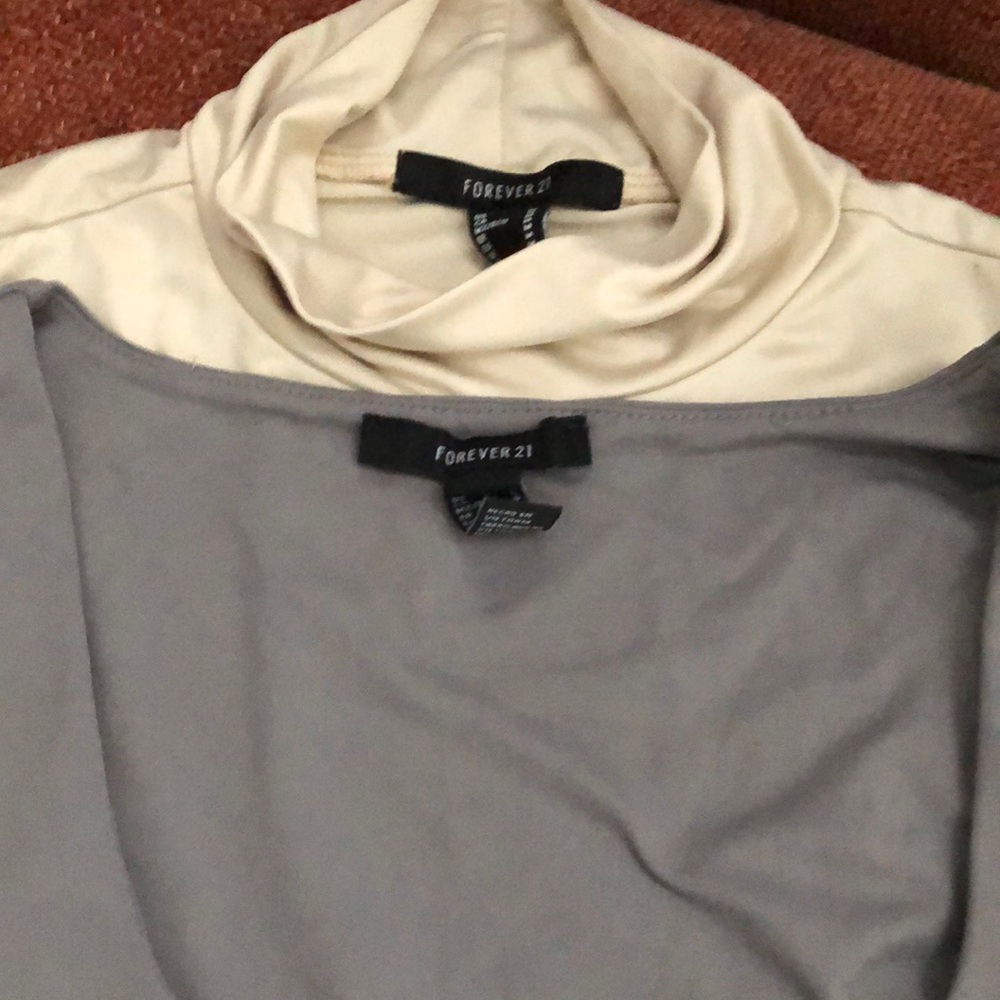 Forever 21 Elegant Cream and Gray Tops